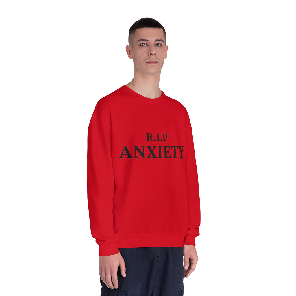 R.I.P. Anxiety Crewneck Sweatshirt - Minimal Mental Health Comfort Pullover
