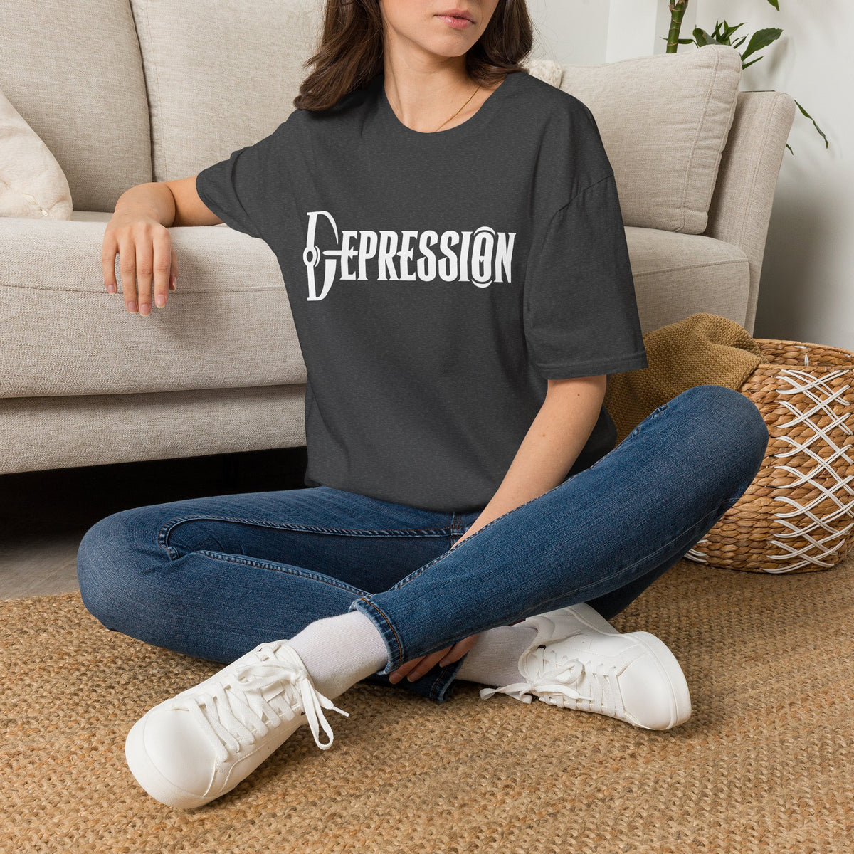 Depression Awareness T-Shirt - Stylized Keyhole Typography