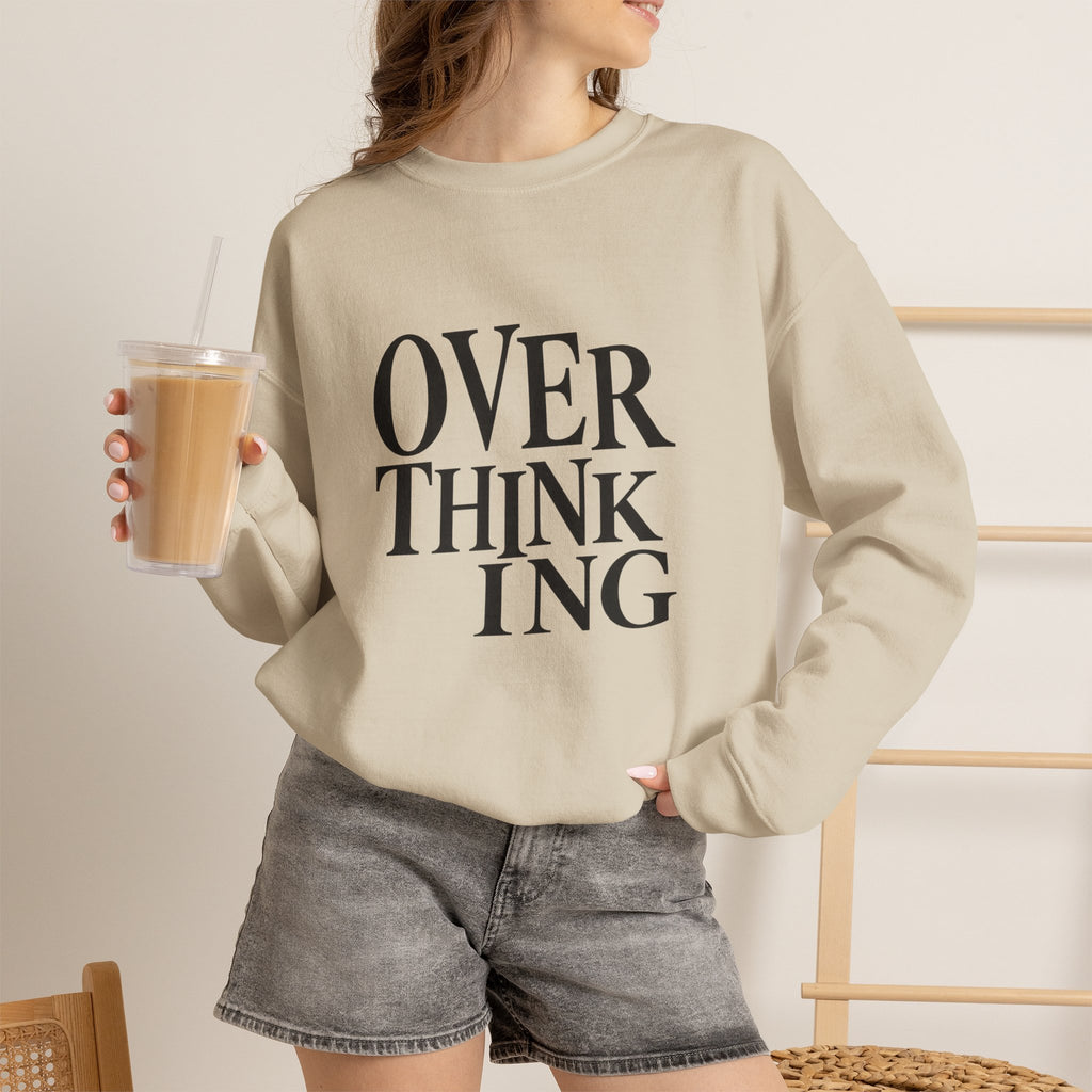 Overthinking Sweatshirt - Minimalist Anxiety Awareness Crewneck