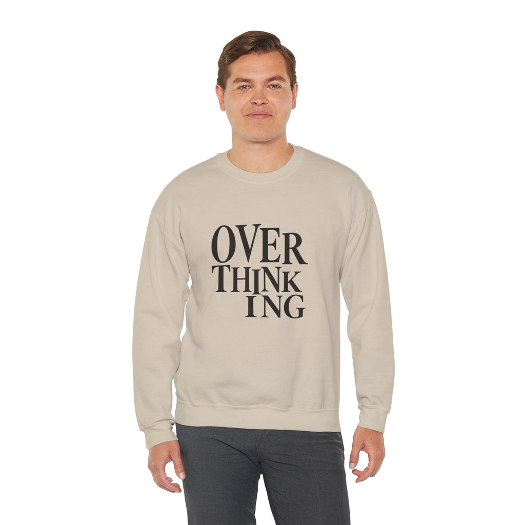 Overthinking Sweatshirt - Minimalist Anxiety Awareness Crewneck