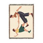 Woven Blanket - Retro Swing Dance Couple Throw Blanket
