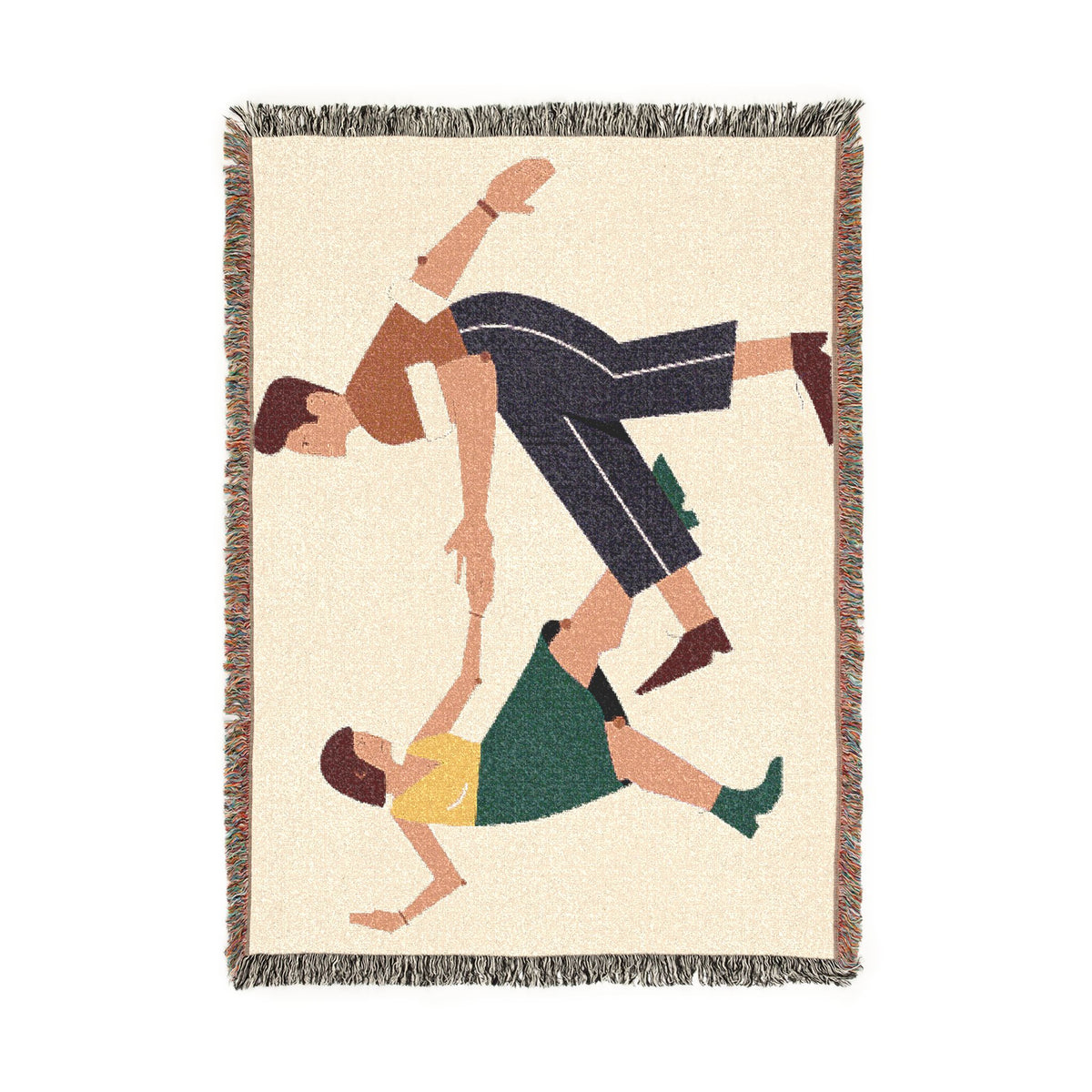 Woven Blanket - Retro Swing Dance Couple Throw Blanket