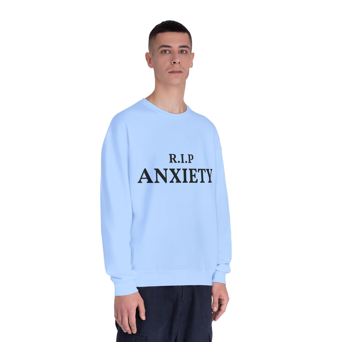 R.I.P. Anxiety Crewneck Sweatshirt - Minimal Mental Health Comfort Pullover