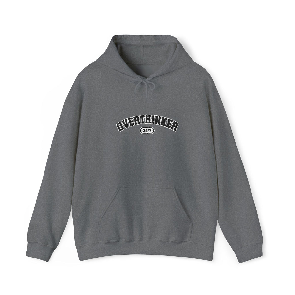 Overthinker Hoodie - Minimal Text Graphic Pullover