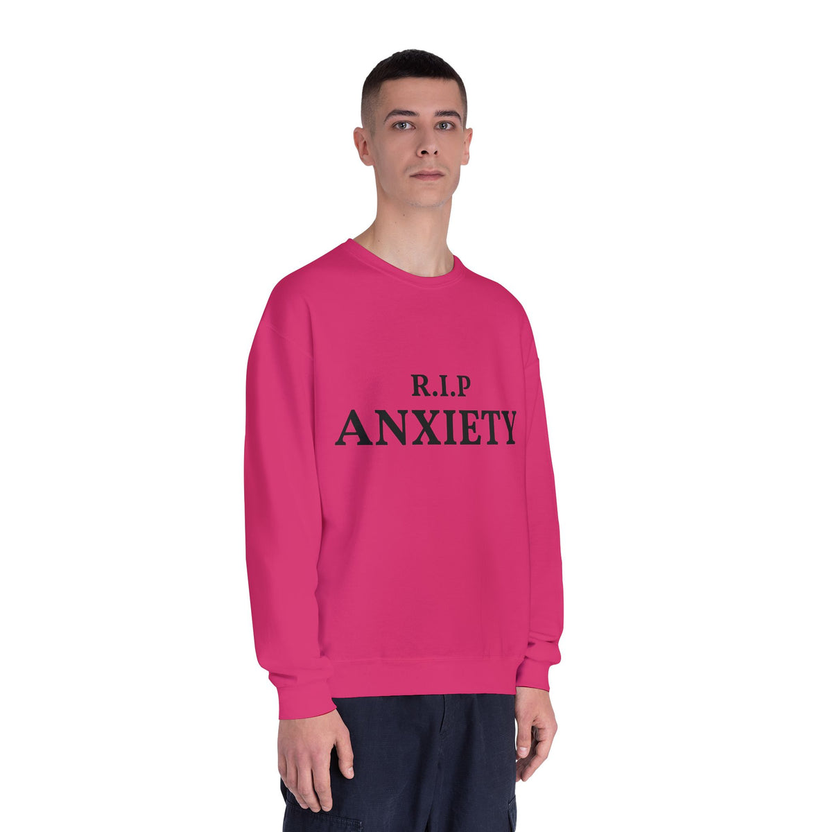 R.I.P. Anxiety Crewneck Sweatshirt - Minimal Mental Health Comfort Pullover