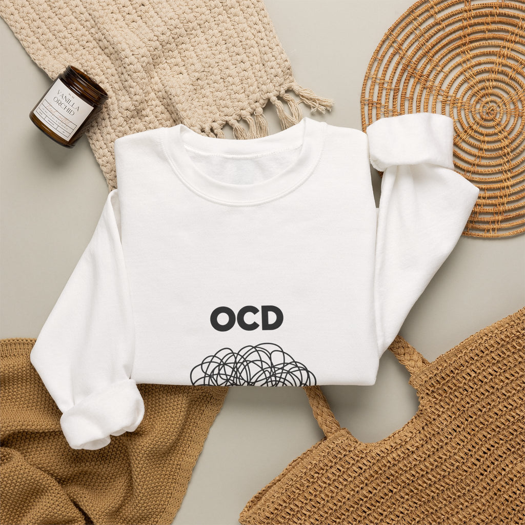 OCD Awareness Crewneck Sweatshirt - "A daily battle with my brain" Comfort Pullover