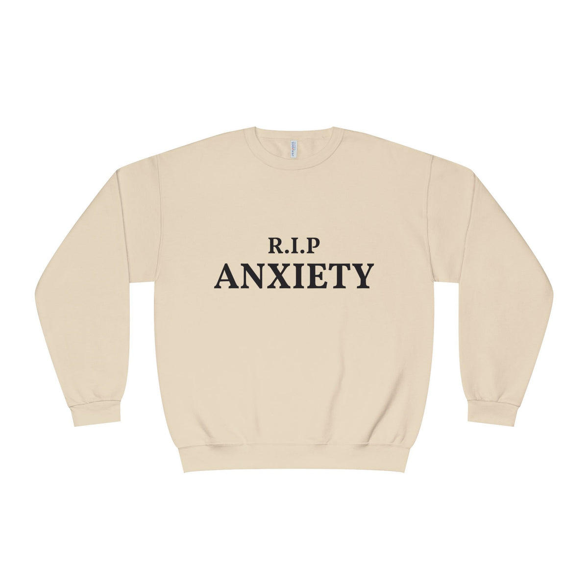 R.I.P. Anxiety Crewneck Sweatshirt - Minimal Mental Health Comfort Pullover