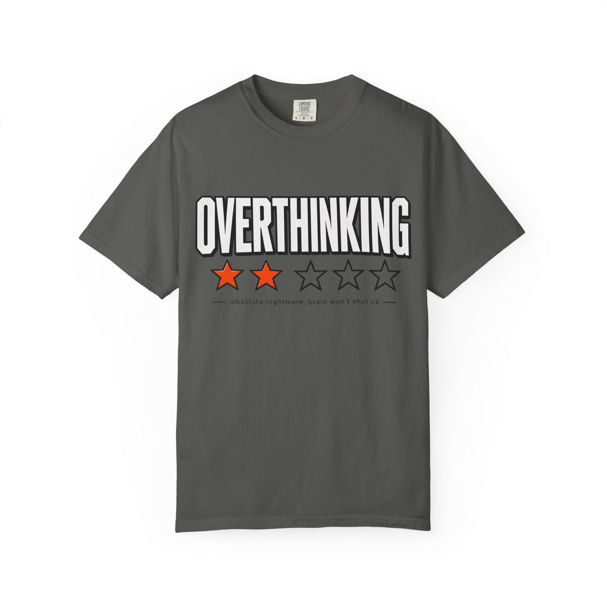 Overthinking Score T Shirt - Relatable Mental Health Graphic Tee