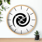 Personalized Minimalist Spiral Wall Clock - Modern Black Swirl Home Decor