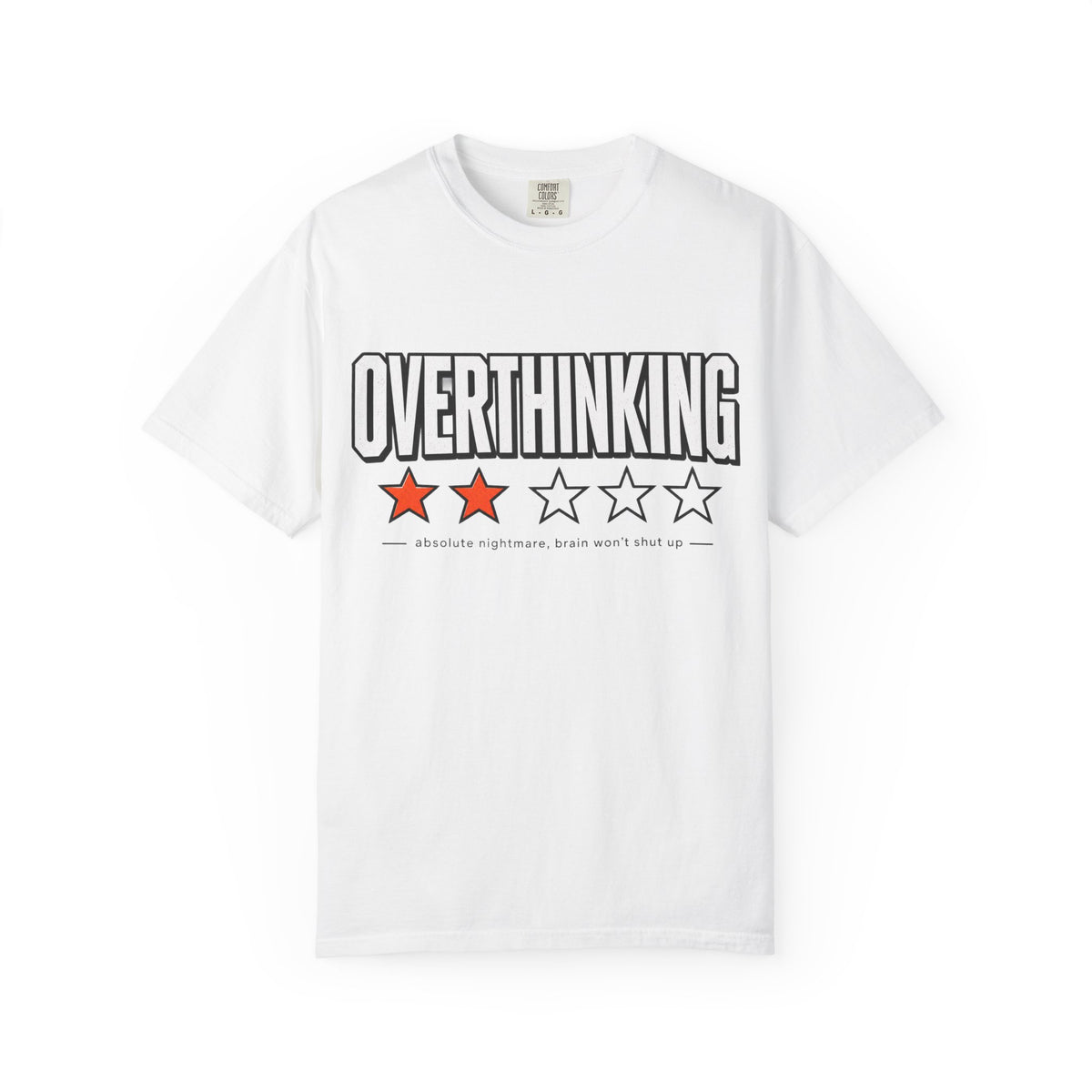 Overthinking Score T Shirt - Relatable Mental Health Graphic Tee