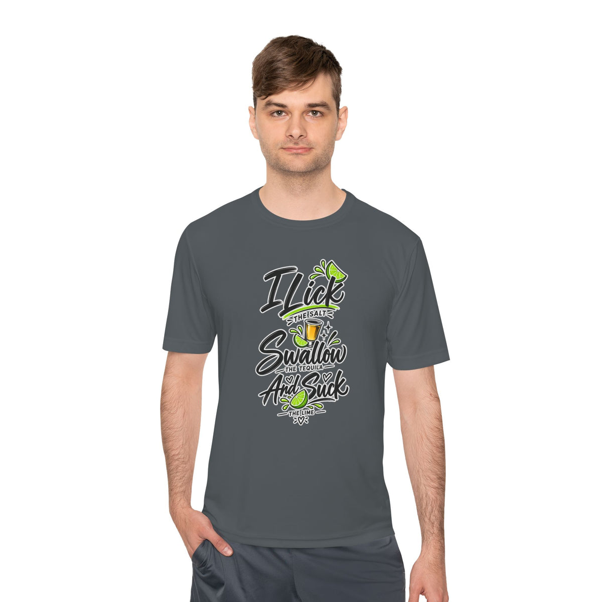 Graphic Tee - "I Lick the Salt, Swallow the Tequila and Suck the Lime" Funny Margarita Shirt