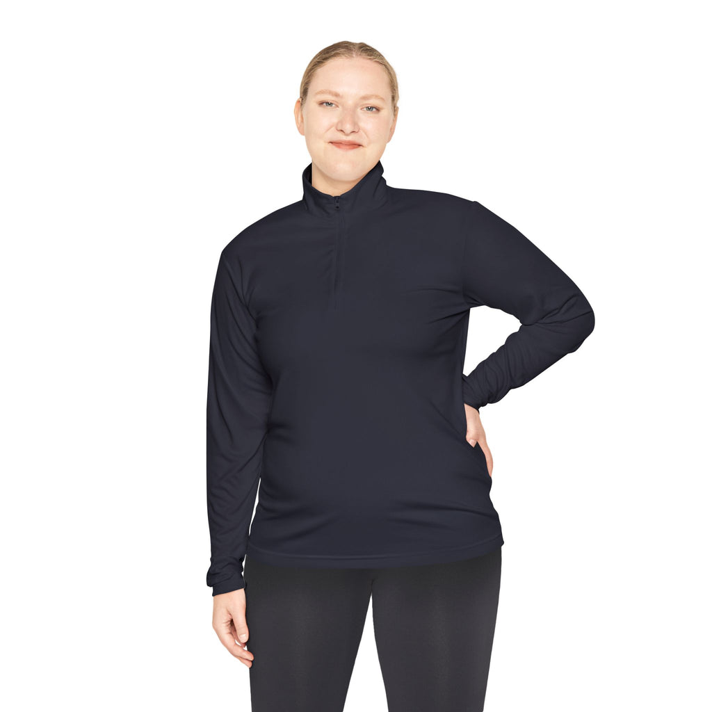 Quarter-Zip Pullover - “The Overthinker” Back Graphic (Thinking Too Much Since Always)