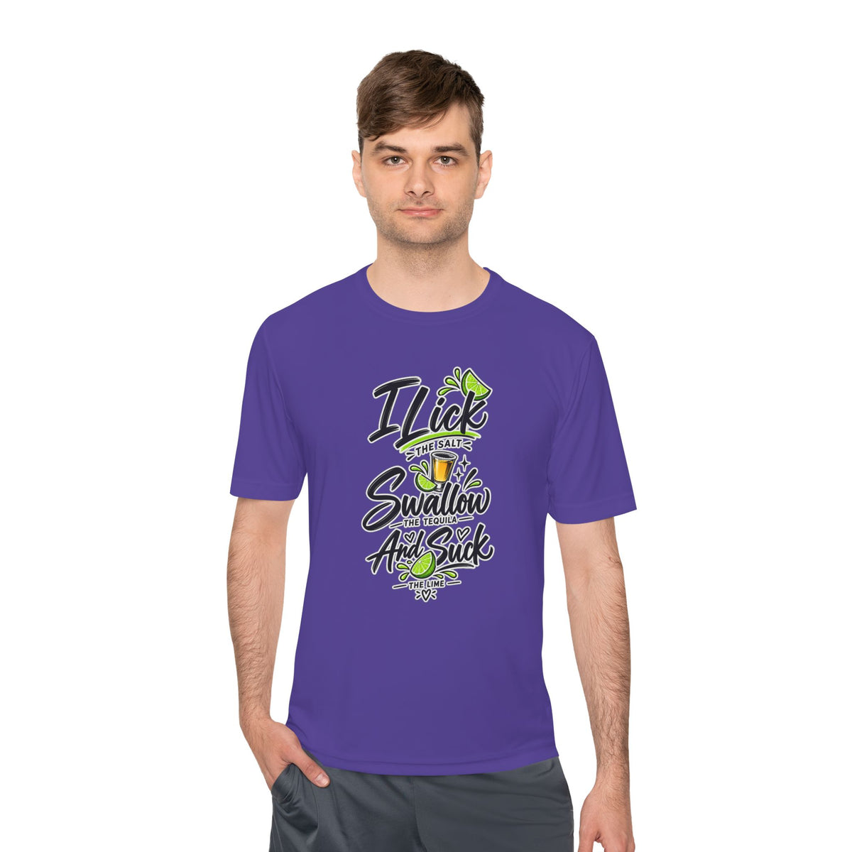 Graphic Tee - "I Lick the Salt, Swallow the Tequila and Suck the Lime" Funny Margarita Shirt