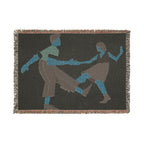 Woven Blanket - Retro Swing Dance Couple Throw Blanket