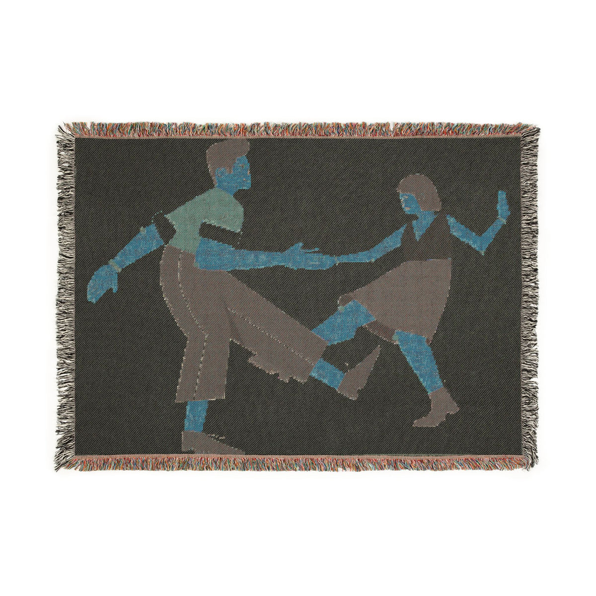 Woven Blanket - Retro Swing Dance Couple Throw Blanket