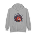 Zip Hoodie with Tangled Brain Cartoon Graphic - Anxiety Relief Humor Sweatshirt