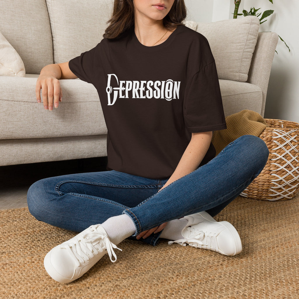 Depression Awareness T-Shirt - Stylized Keyhole Typography