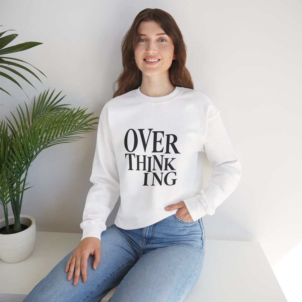 Overthinking Sweatshirt - Minimalist Anxiety Awareness Crewneck
