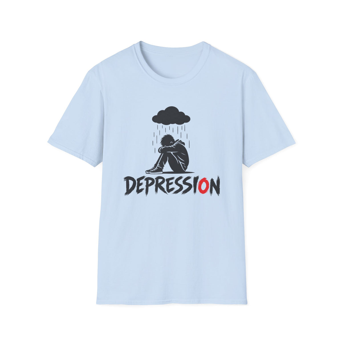 Depression Awareness T-Shirt - Rain Cloud Mental Health Tee