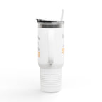 40oz Insulated Travel Mug - “I Bet You Think This Is Coffee” Funny Tumbler, Stainless Steel Thermal Cup with Handle & Straw
