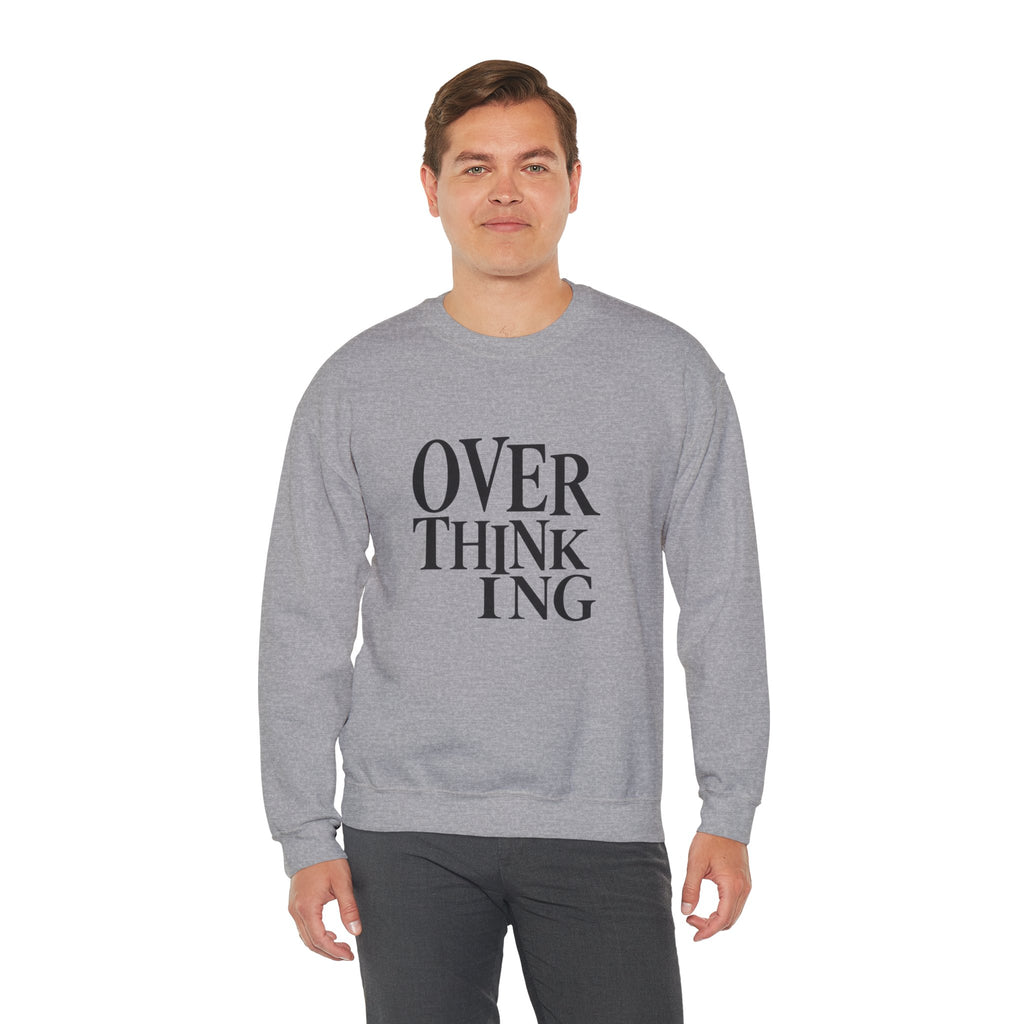 Overthinking Sweatshirt - Minimalist Anxiety Awareness Crewneck