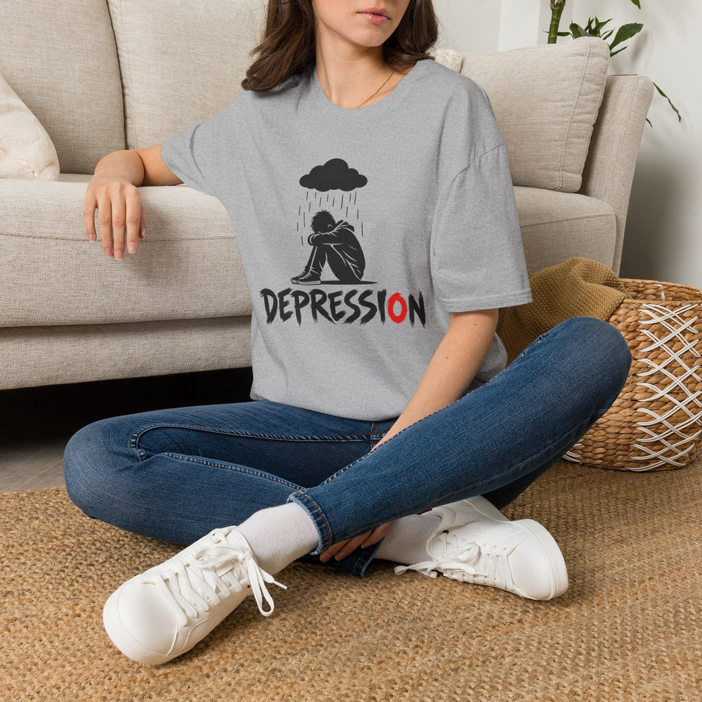 Depression Awareness T-Shirt - Rain Cloud Mental Health Tee