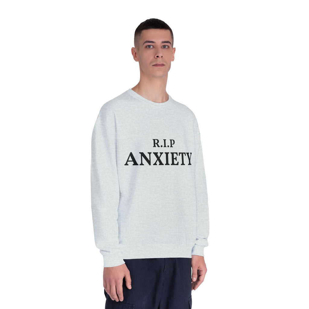 R.I.P. Anxiety Crewneck Sweatshirt - Minimal Mental Health Comfort Pullover