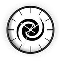 Personalized Minimalist Spiral Wall Clock - Modern Black Swirl Home Decor