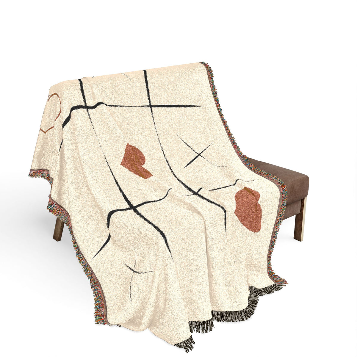 Tic-Tac-Love Woven Throw Blanket - Cozy Heart Tic-Tac-Toe Design