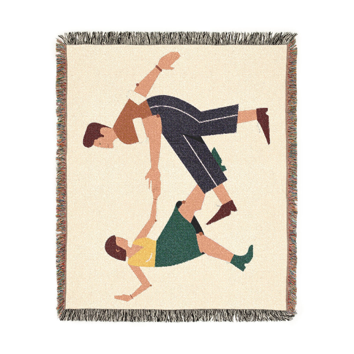 Woven Blanket - Retro Swing Dance Couple Throw Blanket