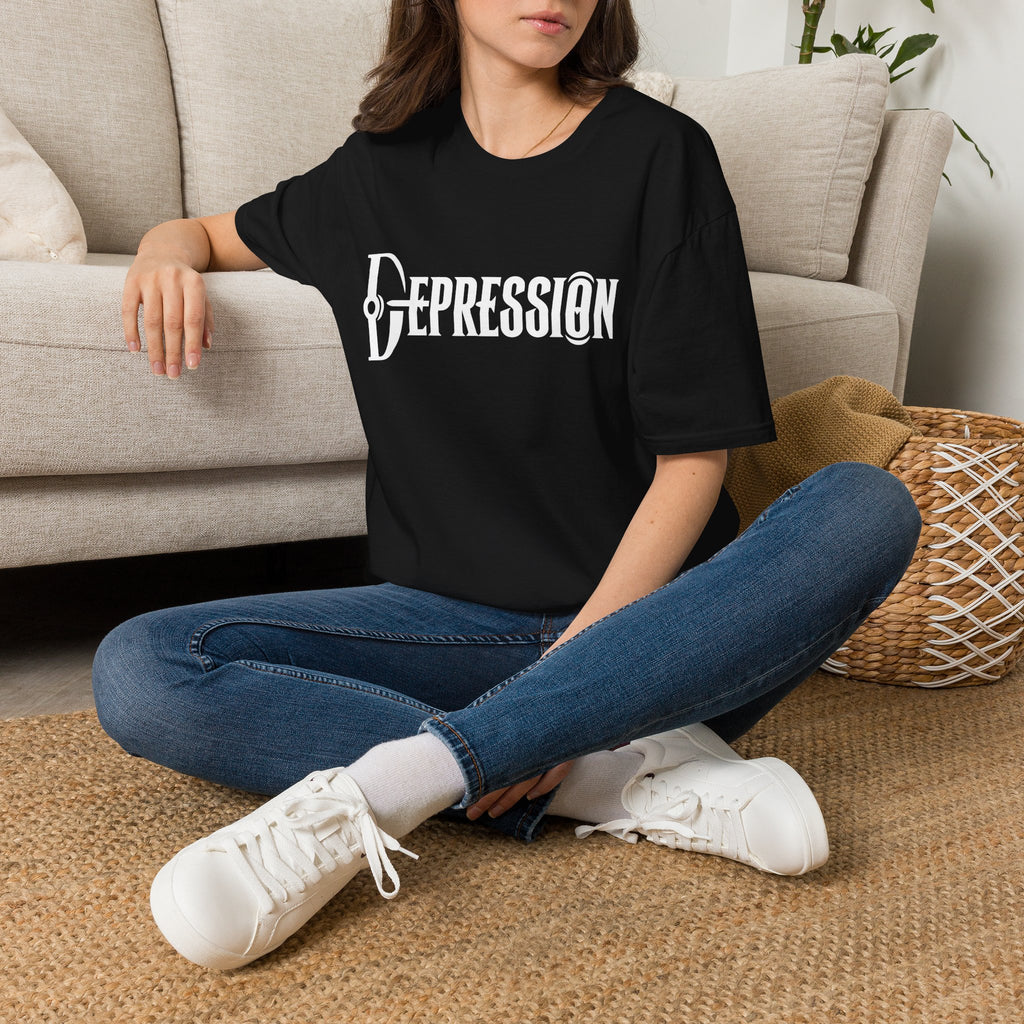 Depression Awareness T-Shirt - Stylized Keyhole Typography