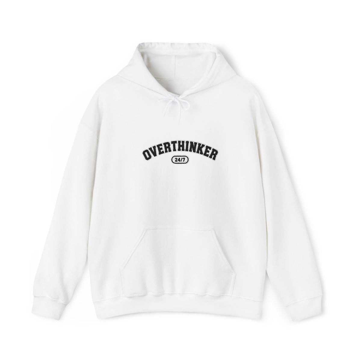 Overthinker Hoodie - Minimal Text Graphic Pullover