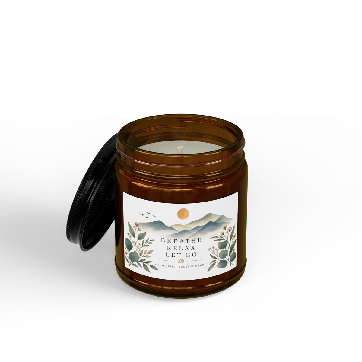 Soy Candle - "Breathe Relax Let Go" Aromatherapy Candle (4oz & 9oz)