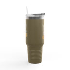 40oz Insulated Travel Mug - “I Bet You Think This Is Coffee” Funny Tumbler, Stainless Steel Thermal Cup with Handle & Straw