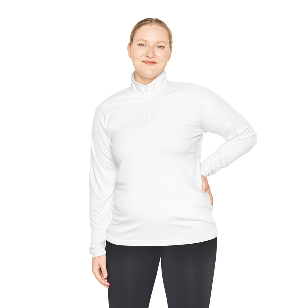 Quarter-Zip Pullover - “The Overthinker” Back Graphic (Thinking Too Much Since Always)