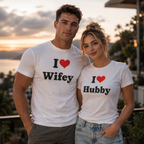 Personalized Couple T-Shirts – Custom Text & Design