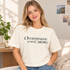Overthinking Is My Cardio Boxy Tee - Women's Graphic Crop T-Shirt