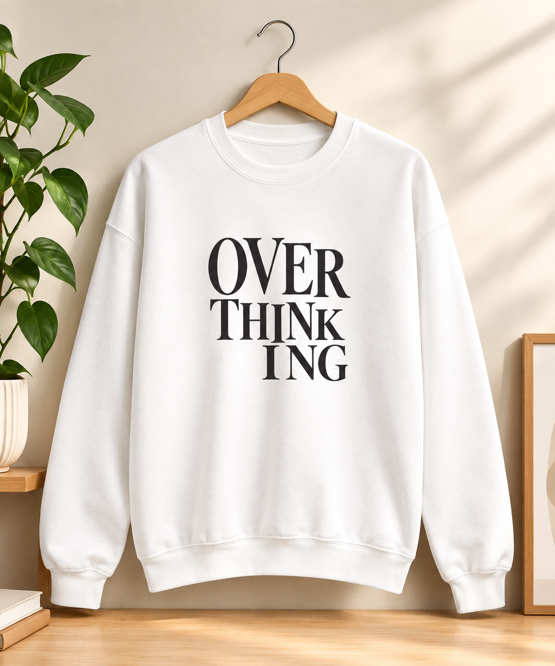 Overthinking Sweatshirt - Minimalist Anxiety Awareness Crewneck