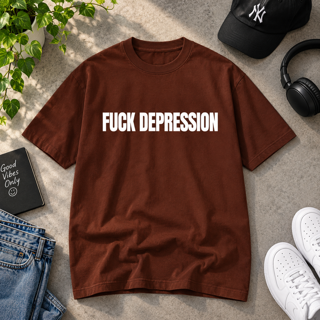Fuck Depression T‑Shirt - Bold Mental Health Awareness Tee
