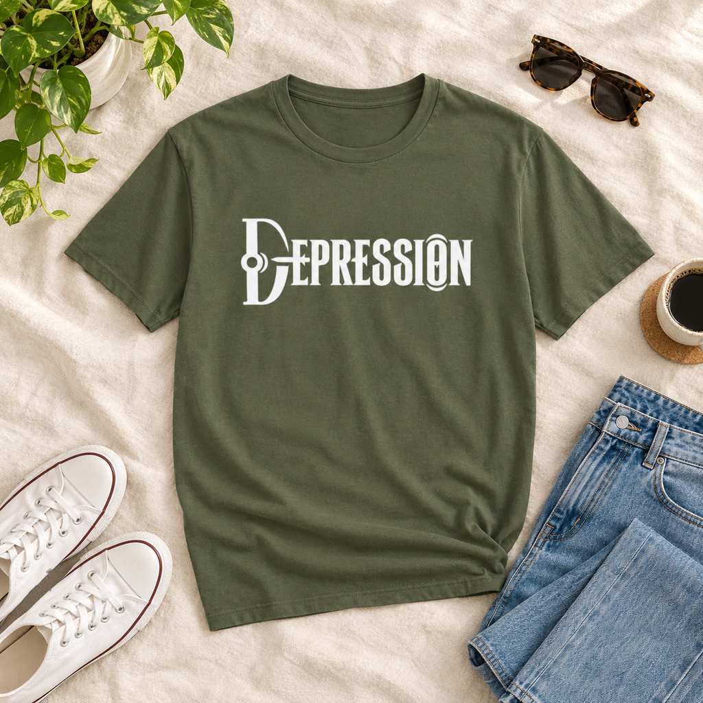 Depression Awareness T-Shirt - Stylized Keyhole Typography