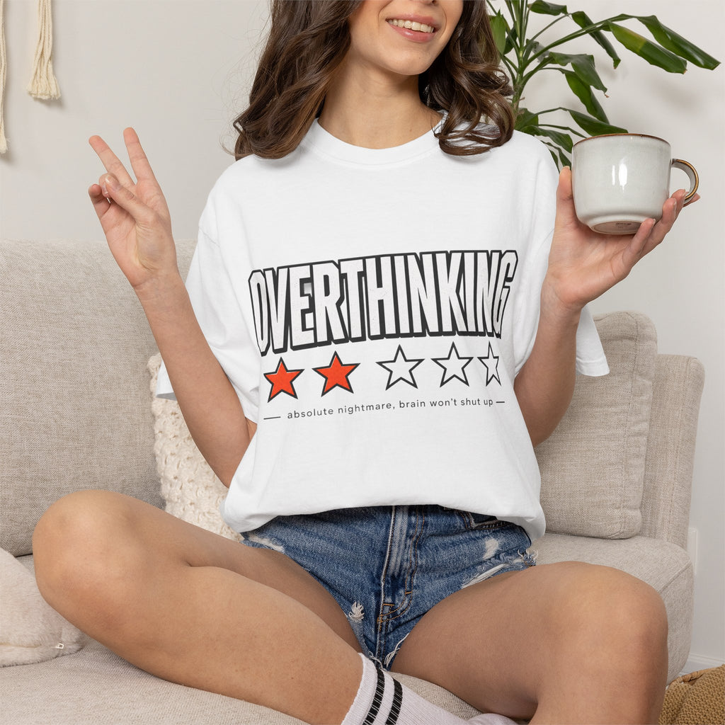 Overthinking Score T Shirt - Relatable Mental Health Graphic Tee