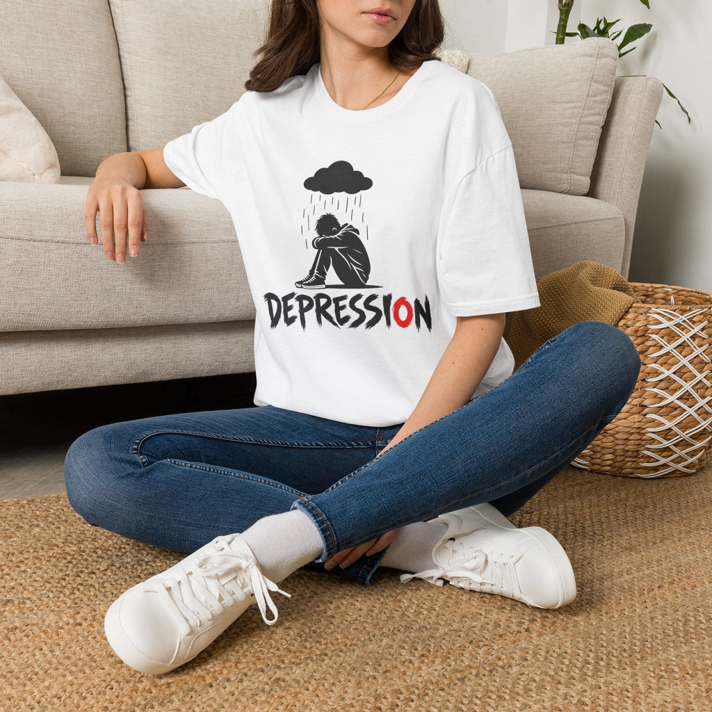 Depression Awareness T-Shirt - Rain Cloud Mental Health Tee