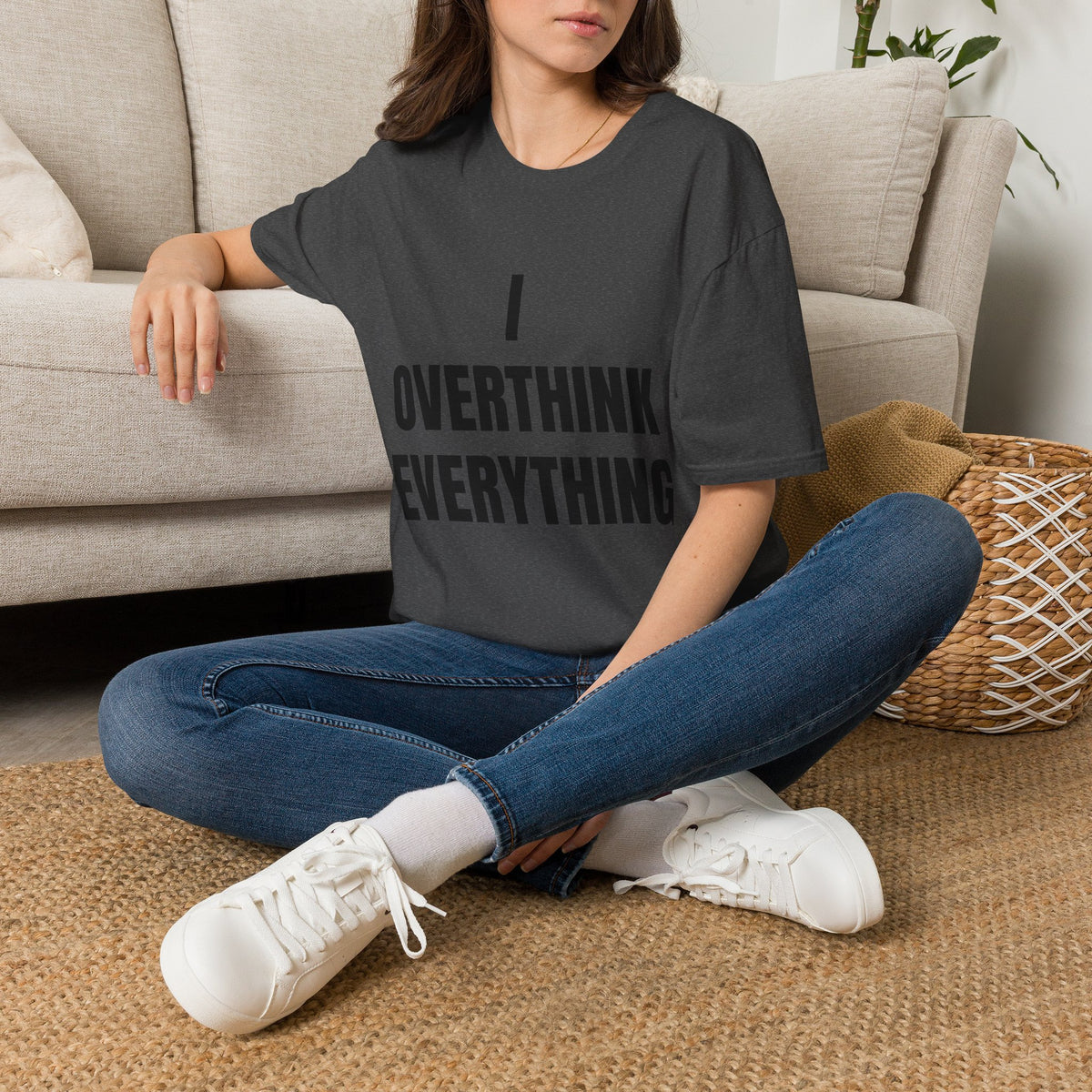 Overthink Everything T-Shirt - Funny Relatable Graphic Tee for Overthinkers