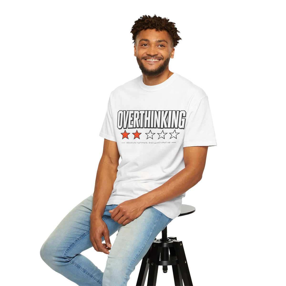 Overthinking Score T Shirt - Relatable Mental Health Graphic Tee
