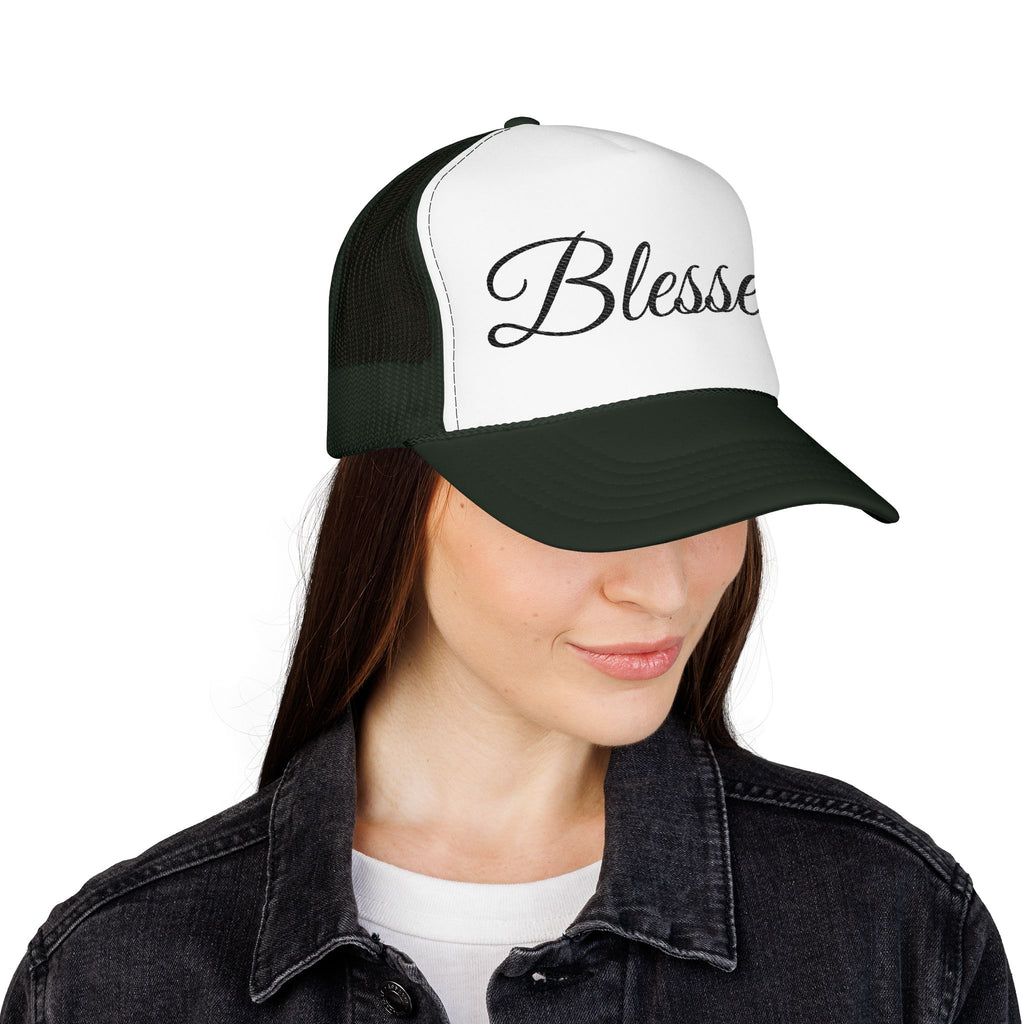 Blessed Trucker Hat - Script Foam Cap