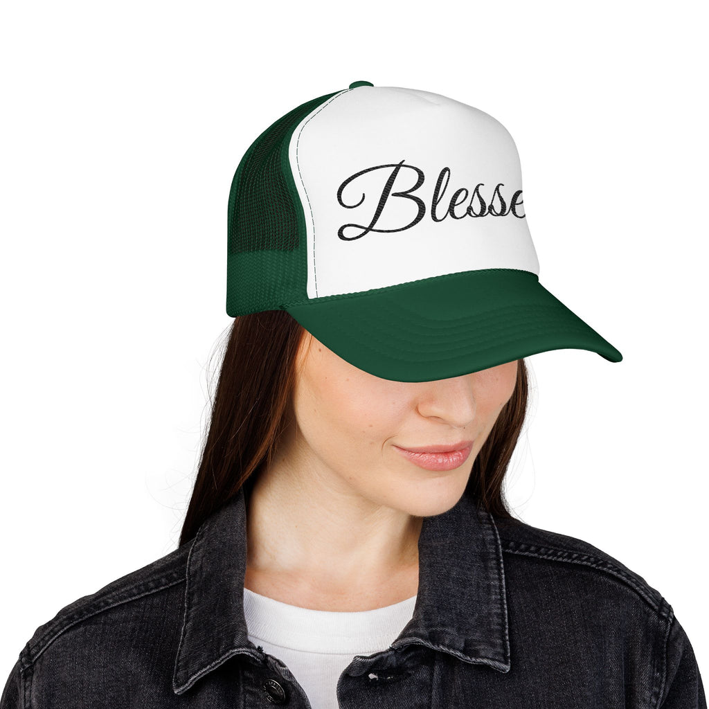 Blessed Trucker Hat - Script Foam Cap