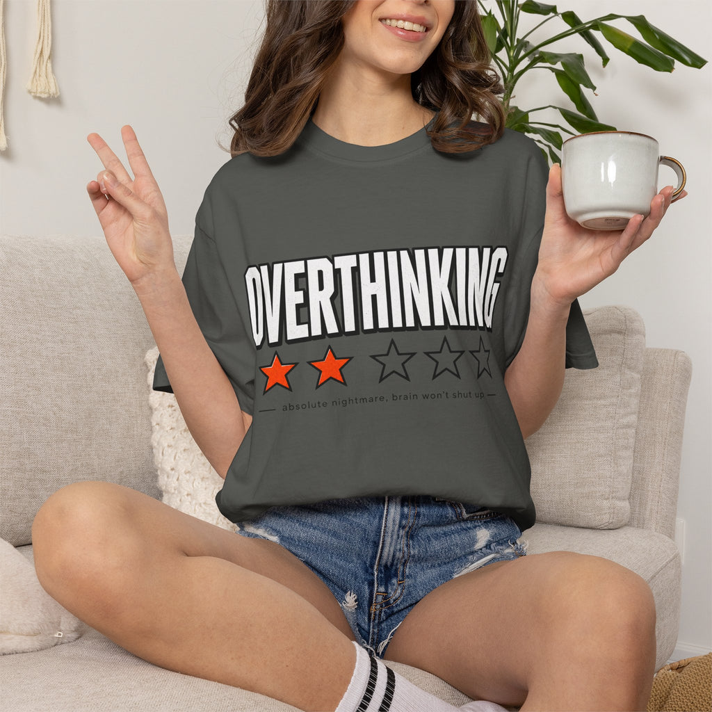 Overthinking Score T Shirt - Relatable Mental Health Graphic Tee