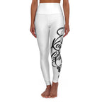High-Waisted Yoga Leggings - 'Keep Going' Motivational Script