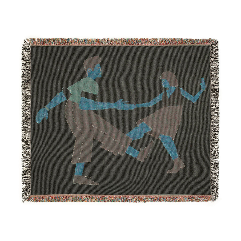 Woven Blanket - Retro Swing Dance Couple Throw Blanket
