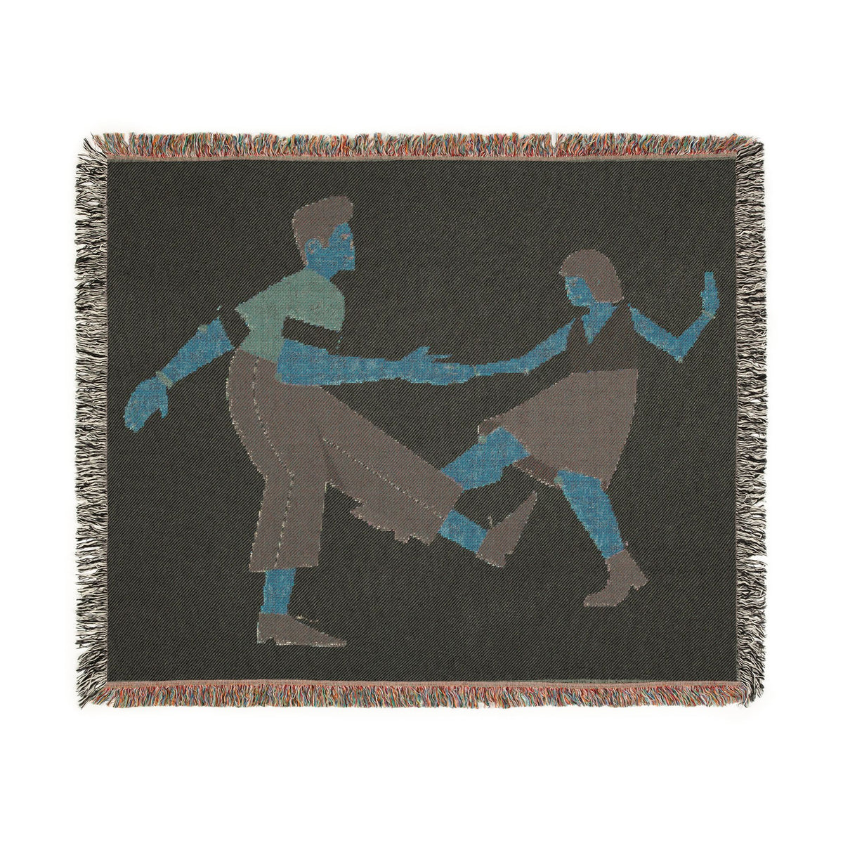 Woven Blanket - Retro Swing Dance Couple Throw Blanket